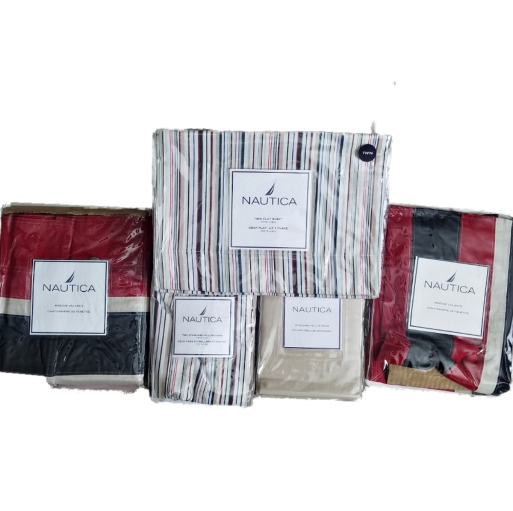 Nautica Sheets Pillow Shams and Window Vala